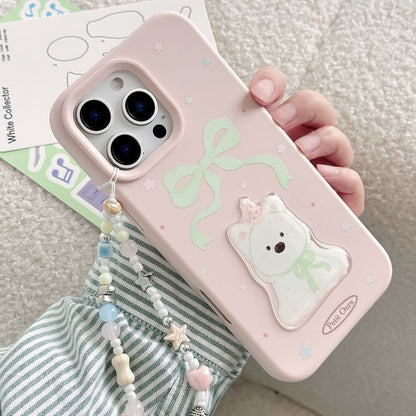 Case Strap Set Print Bead Dog Phone /
