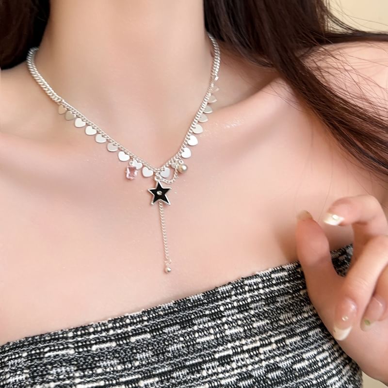 Pendant Star Lariat Necklace