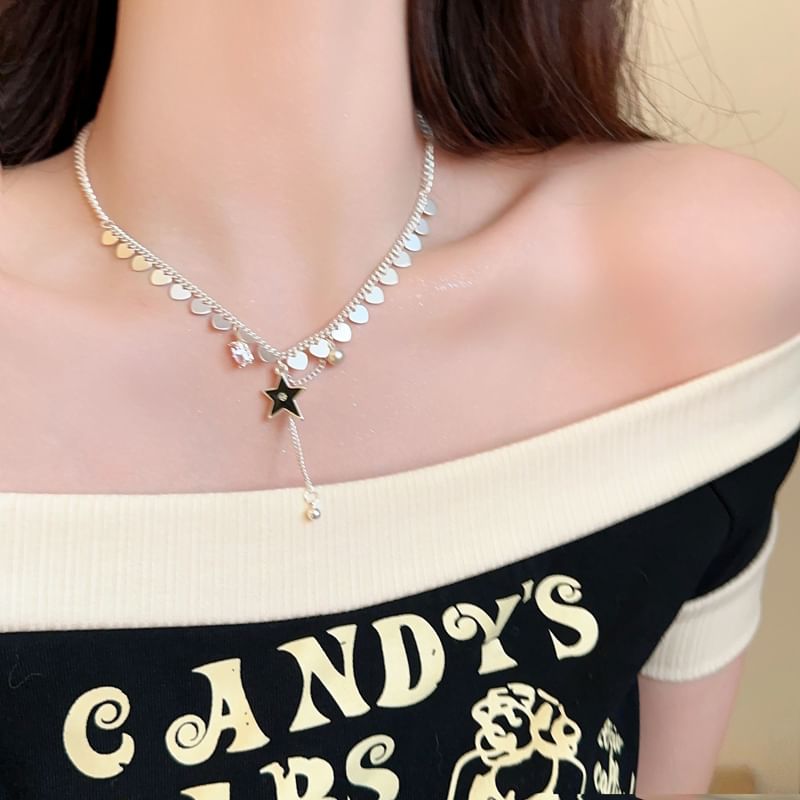 Pendant Star Lariat Necklace