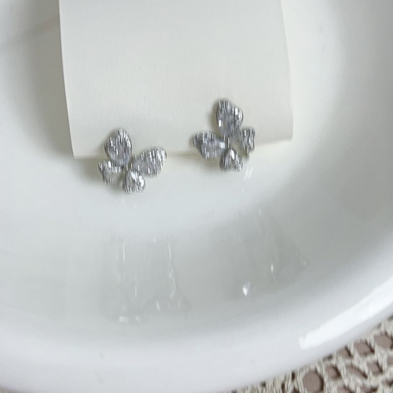 Rhinestone Butterfly Stud Earring
