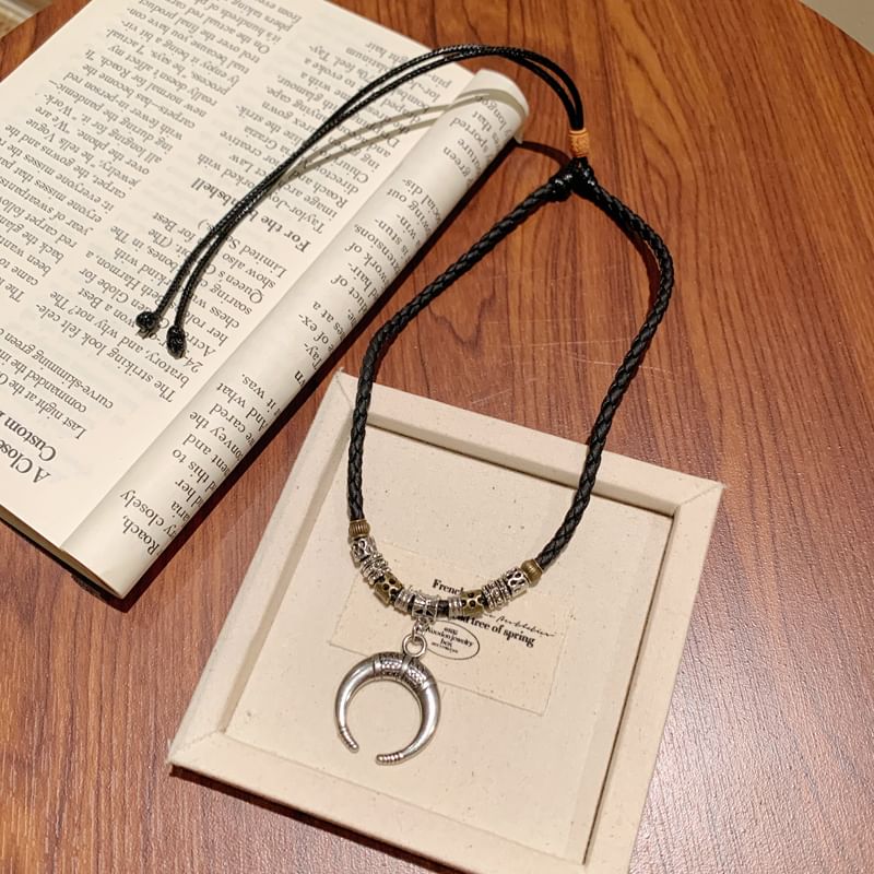 Pendant Necklace Moon Crescent