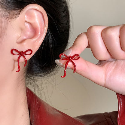 Sterling Silver Stud Bowknot 925 Earring