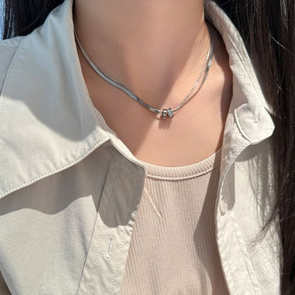 Snake Necklace Chain Pendant Circle