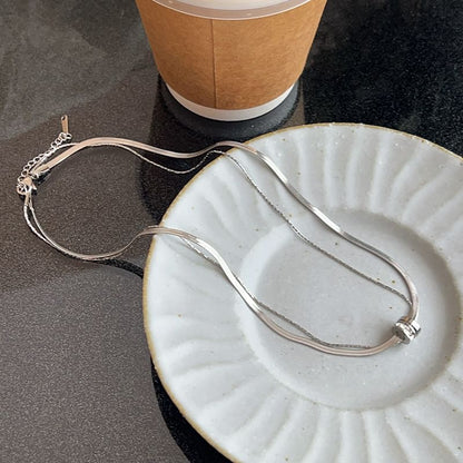 Snake Necklace Chain Pendant Circle