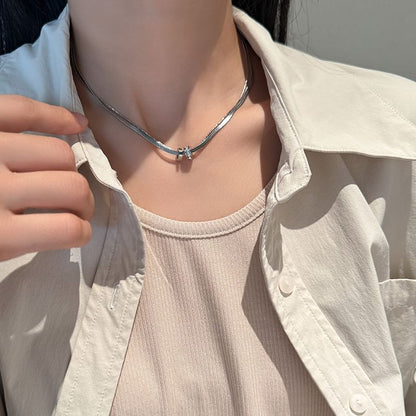 Snake Necklace Chain Pendant Circle