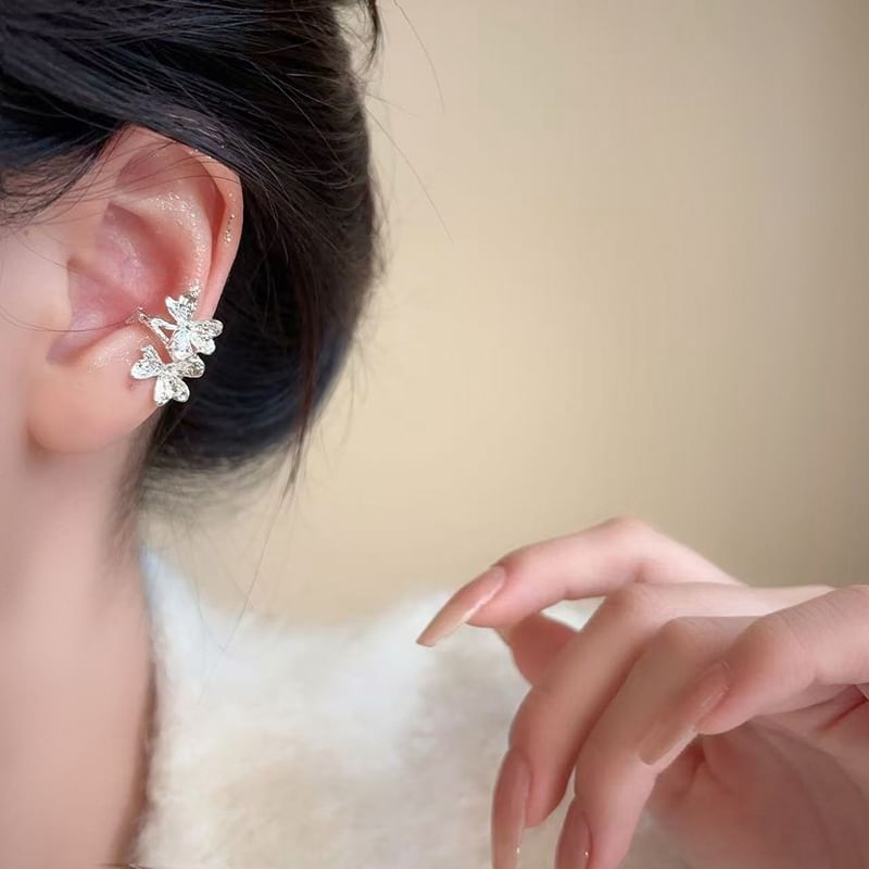 Ear Leaf Cuff Rhinestone