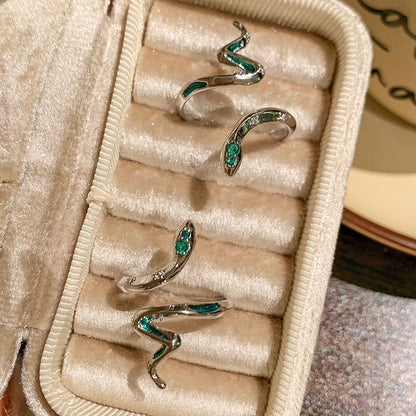 Open Ring Snake Rhinestone