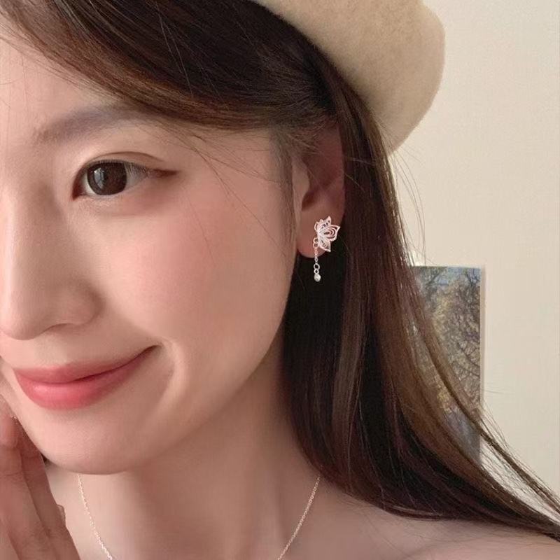 Drop Butterfly Alloy Earring