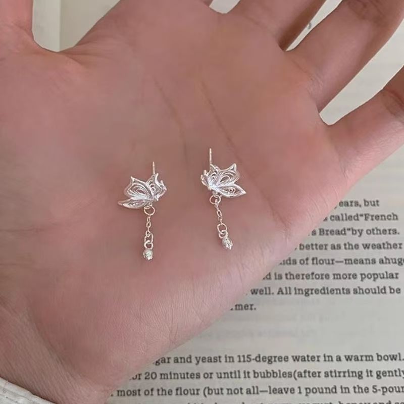 Drop Butterfly Alloy Earring