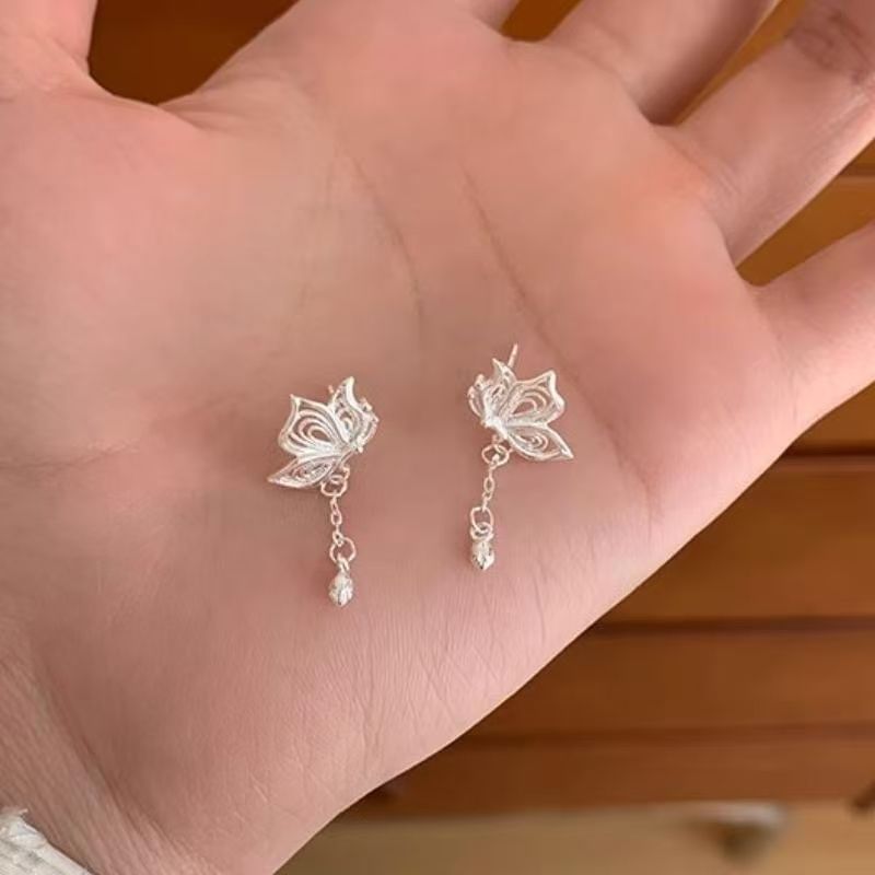 Drop Butterfly Alloy Earring