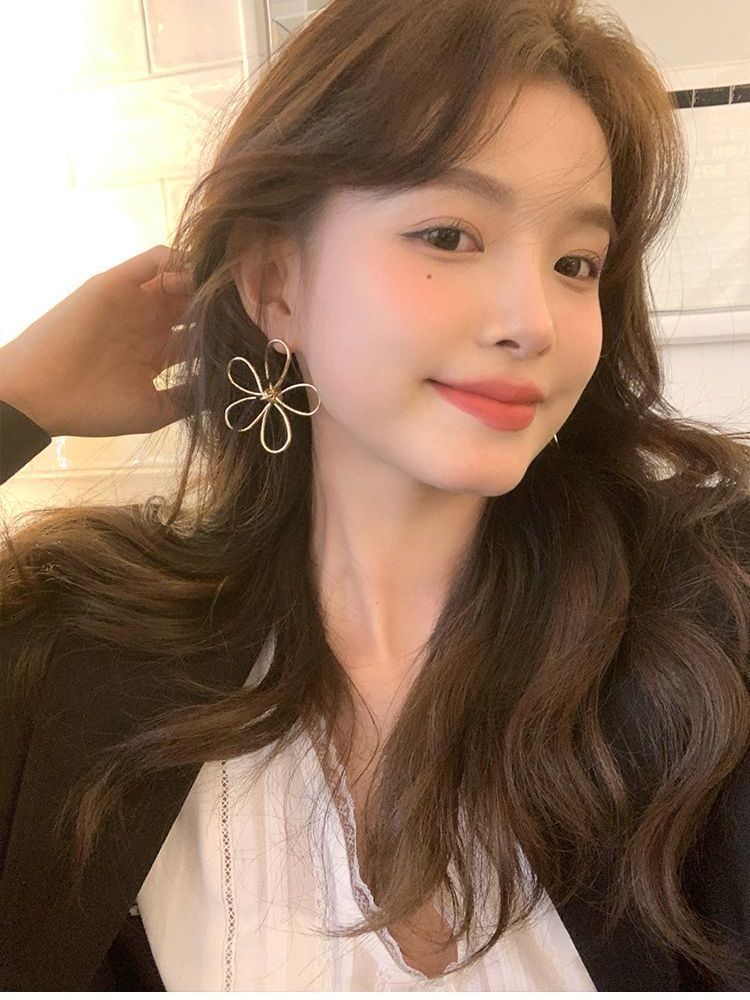 Earring Alloy Wirework Floral Stud