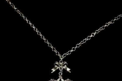 Alloy Necklace Heart Pendant Cross