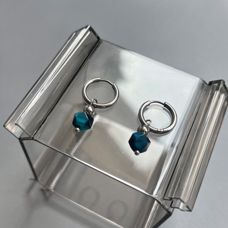 Gemstone Faux Drop Earring Alloy