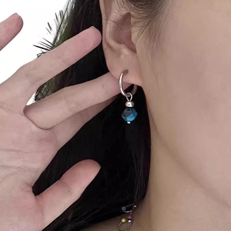 Gemstone Faux Drop Earring Alloy