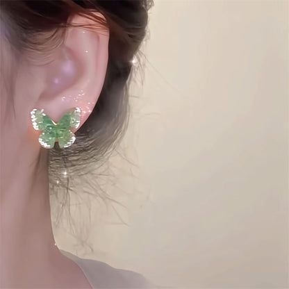 Earring Rhinestone Butterfly Stud