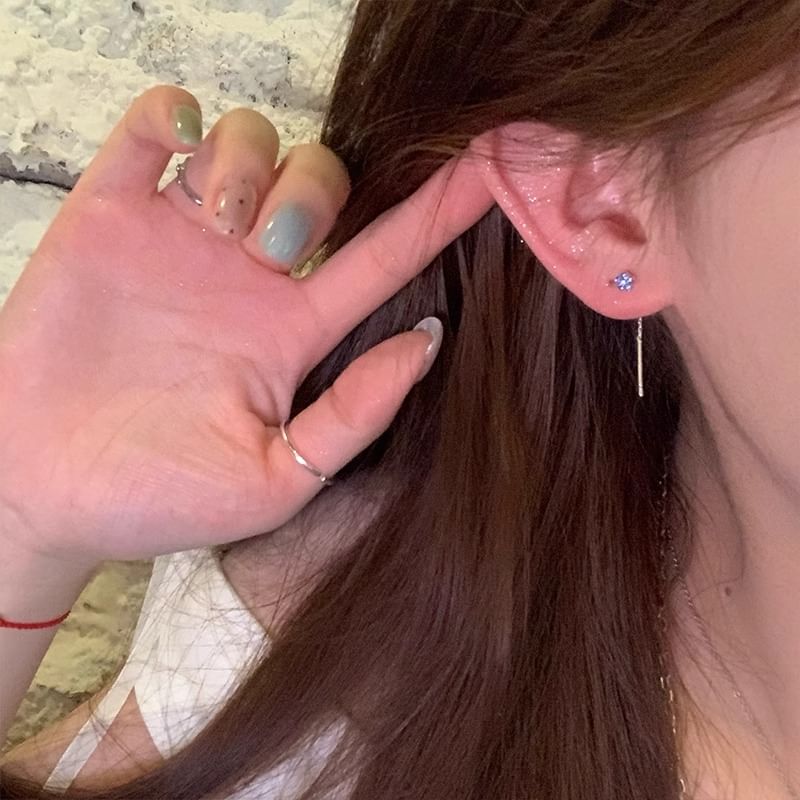 Flower Rhinestone Earring Threader