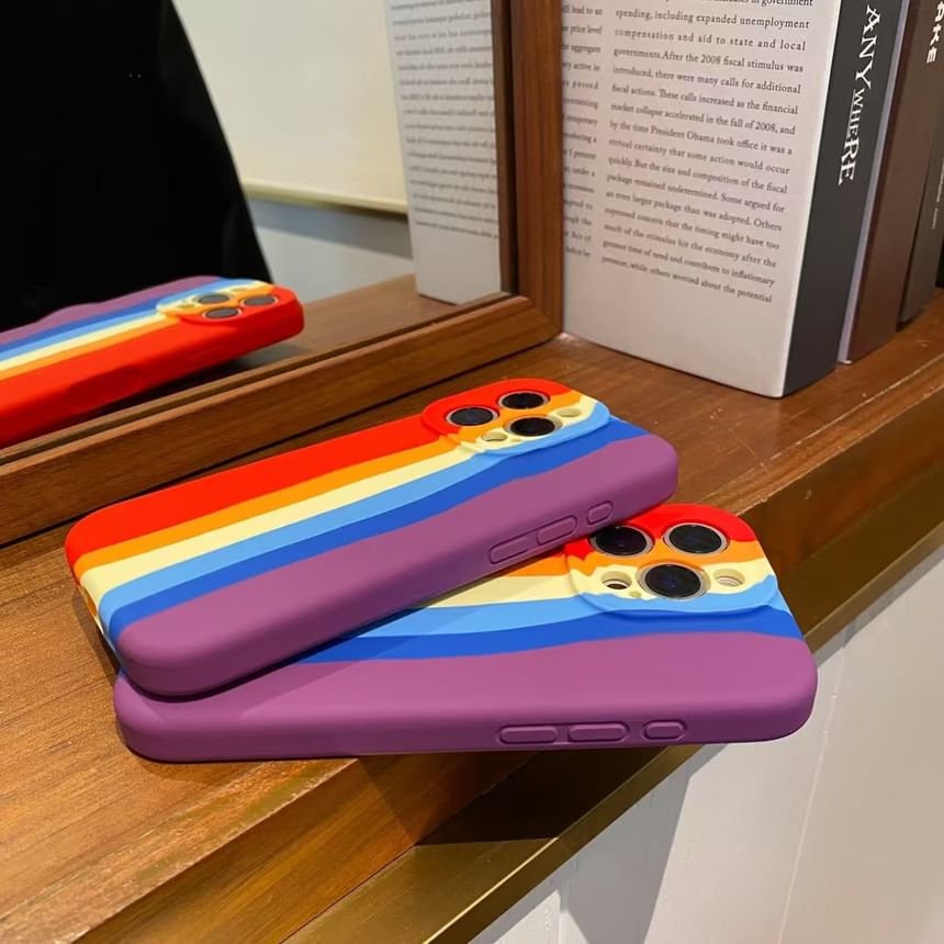 Stripe Phone Rainbow Case