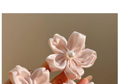 / Set Pearl Faux Flower Clip Hair