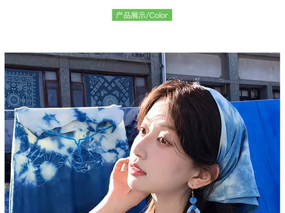 Drop Geometry Tie Dye Earring