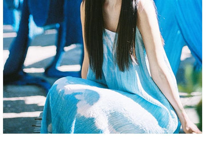 Drop Geometry Tie Dye Earring