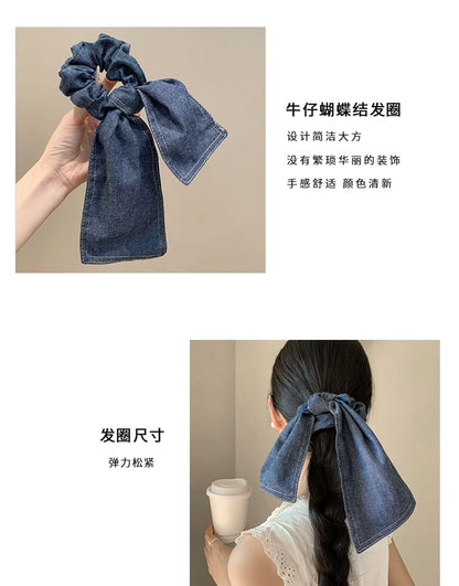 Denim Scrunchie Bow