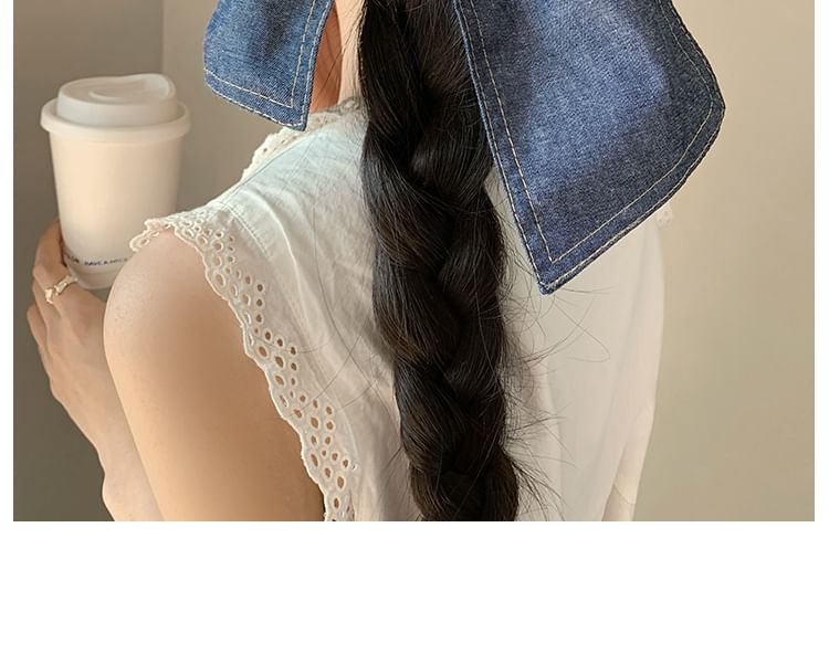 Denim Scrunchie Bow