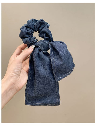 Denim Scrunchie Bow