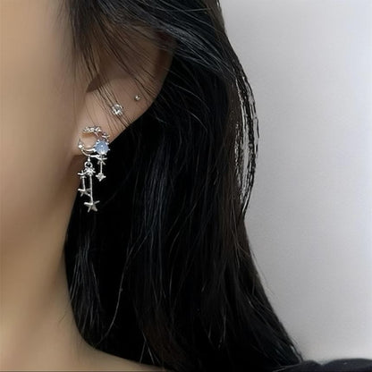 Star Earring Rhinestone of Pairs: 3 Set