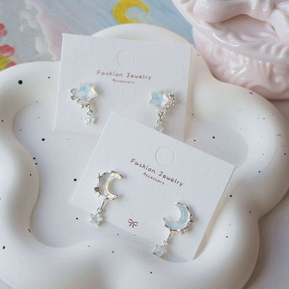 Drop / Star Crescent Earring