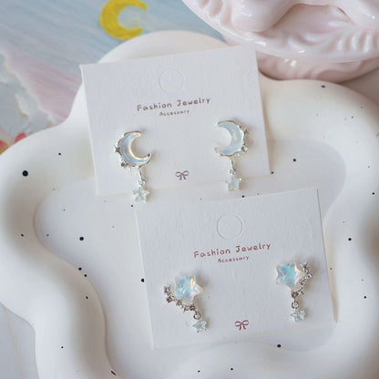 Drop / Star Crescent Earring