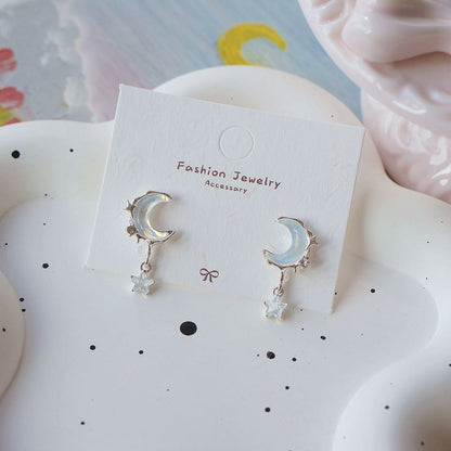 Drop / Star Crescent Earring
