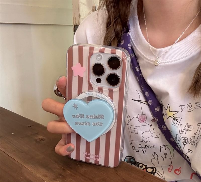 (Compatible Case Phone Magnetic MagSafe) with Striped Star