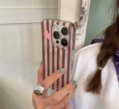 (Compatible Case Phone Magnetic MagSafe) with Striped Star