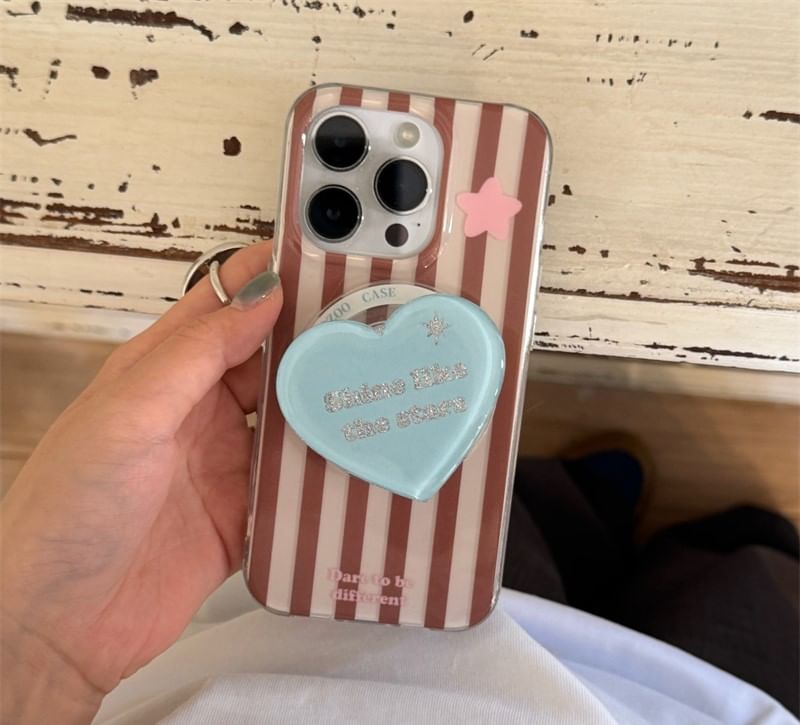 (Compatible Case Phone Magnetic MagSafe) with Striped Star