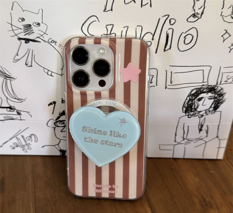 (Compatible Case Phone Magnetic MagSafe) with Striped Star