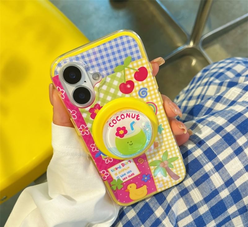 Cartoon Case with Panel Phone MagSafe) (Compatible Magnetic