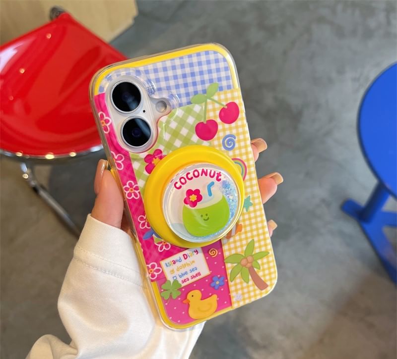 Cartoon Case with Panel Phone MagSafe) (Compatible Magnetic