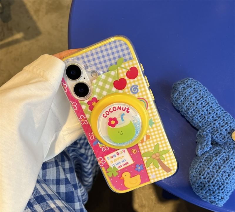 Cartoon Case with Panel Phone MagSafe) (Compatible Magnetic