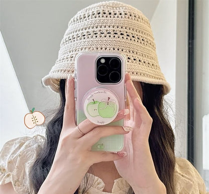 Phone with Case Plaid Magnetic MagSafe) Apple (Compatible