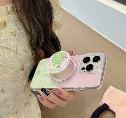 Phone with Case Plaid Magnetic MagSafe) Apple (Compatible