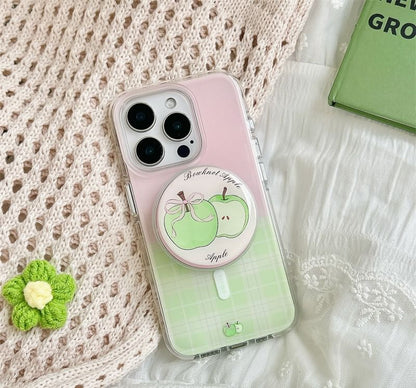 Phone with Case Plaid Magnetic MagSafe) Apple (Compatible