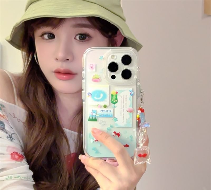/ Goldfish Case Set Charm Phone