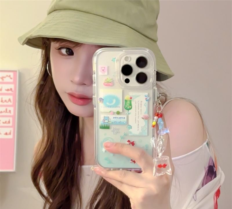 / Goldfish Case Set Charm Phone