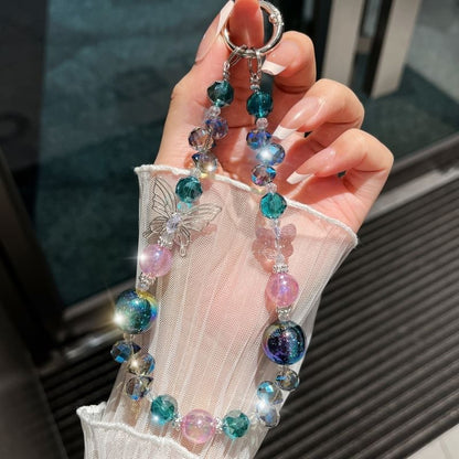Strap Phone Beaded Butterfly Wrist Faux Crystal
