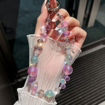 Strap Phone Beaded Butterfly Wrist Faux Crystal