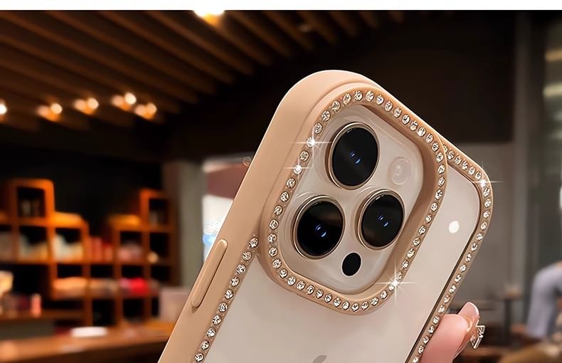 Transparent Rhinestone Case iPhone