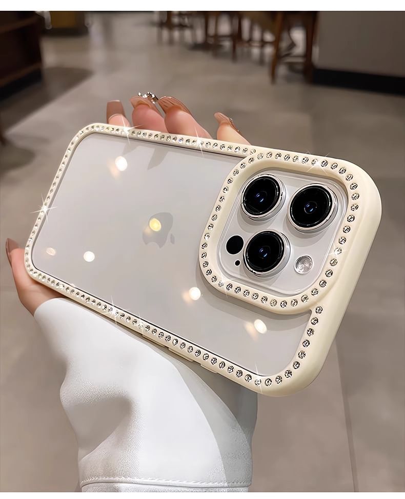 Transparent Rhinestone Case iPhone