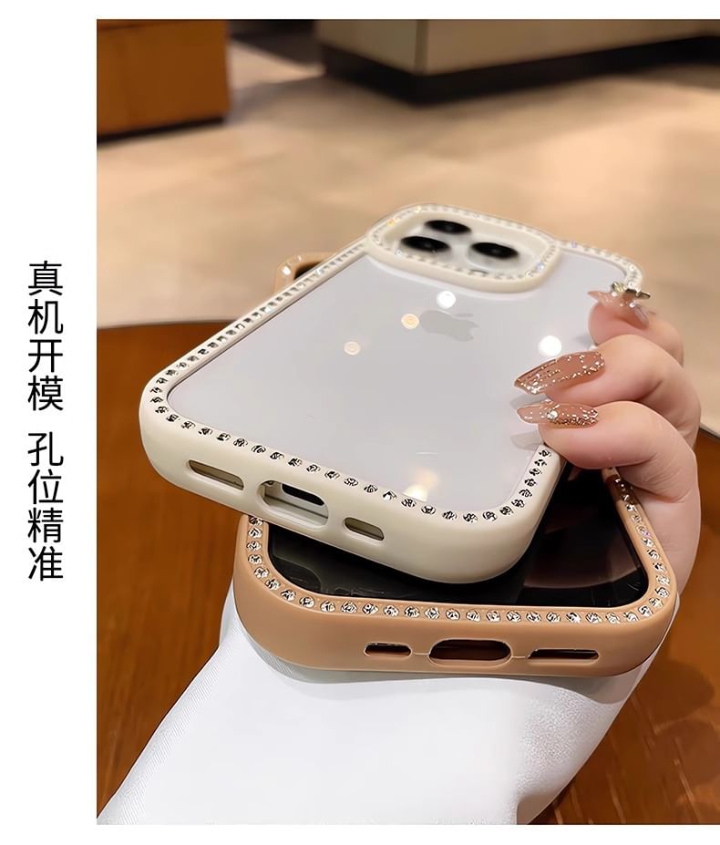 Transparent Rhinestone Case iPhone