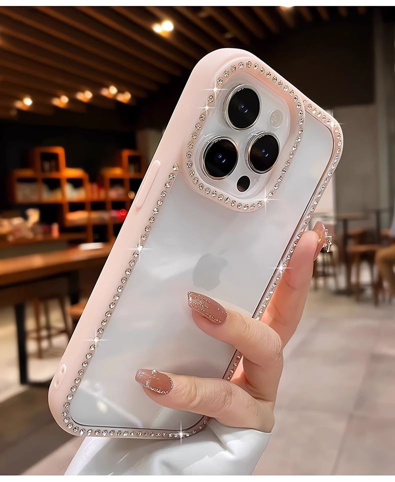 Transparent Rhinestone Case iPhone