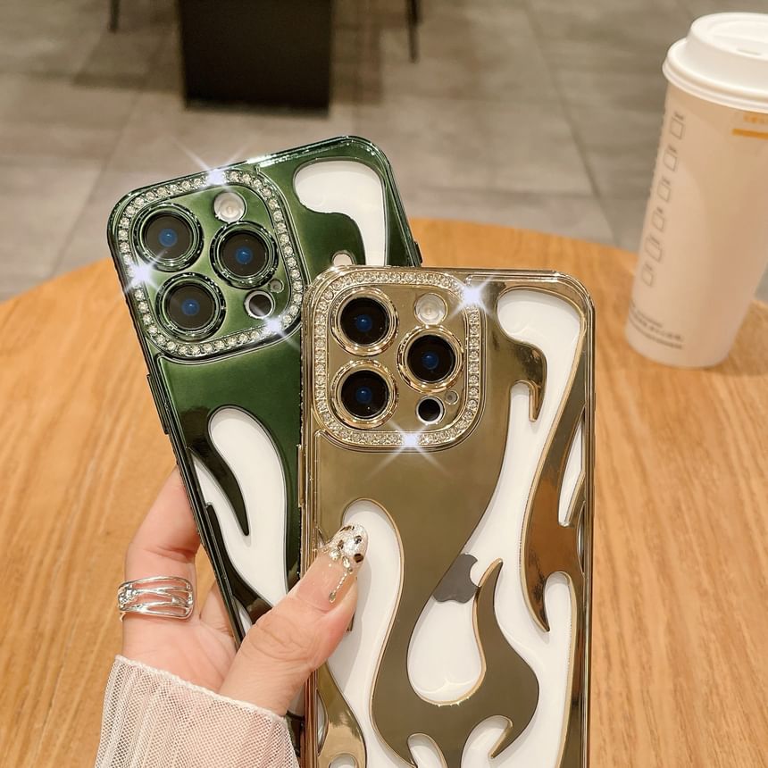 Case Rhinestone Flame iPhone